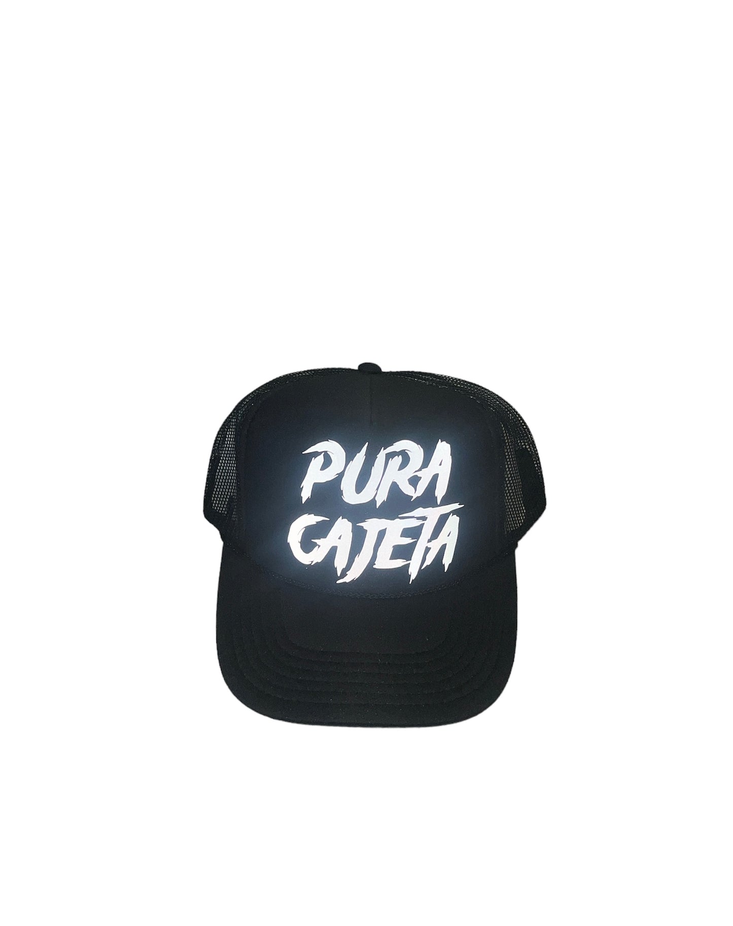 Pura Cajeta Black Reflective Trucker Hat